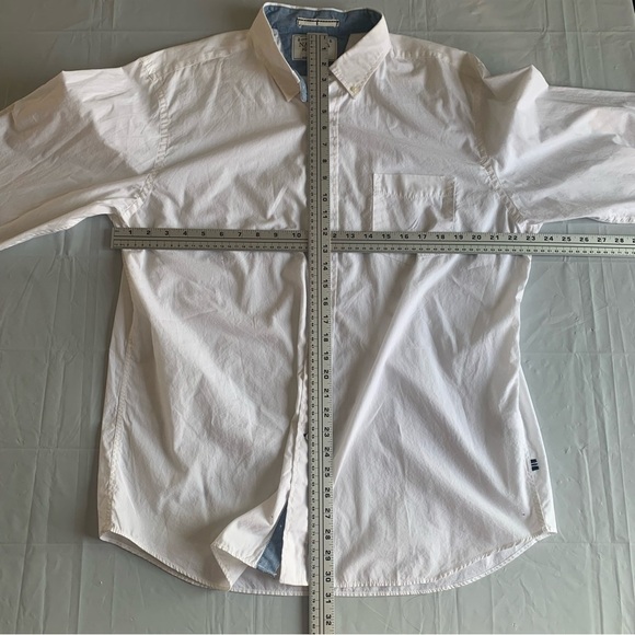 🌟  Nautica Men's White Casual Collar Button-Down Shirt - Size XL 🌟 - Picture 9 of 11